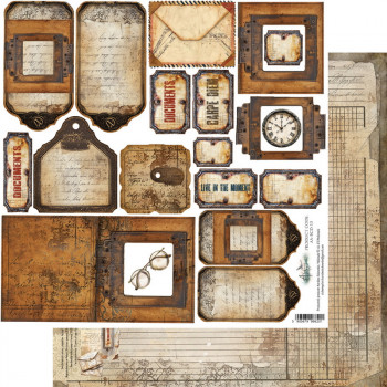 Лист с элементами для вырезания Alchemy of Art BEHIND CLOSED DOORS AA-BCD-13 30х30см
