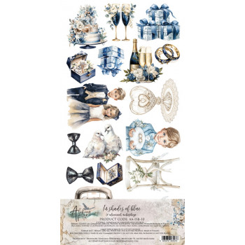 Набор для вырезания Alchemy of Art IN SHADES OF BLUE 15х30см