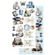 Набор для вырезания Alchemy of Art IN SHADES OF BLUE 15х30см
