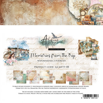 Набор бумаги для скрапбукинга Alchemy of Art MEMORIES FROM THE TRIP 20х20см