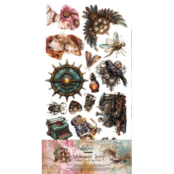 Набор для вырезания Alchemy of Art STEAMPUNK TIME 15х30см