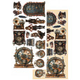 Набор для вырезания Alchemy of Art STEAMPUNK TIME 15х30см