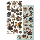 Лист с элементами для вырезания Alchemy of Art STEAMPUNK TIME AA-ST-11 15х30см