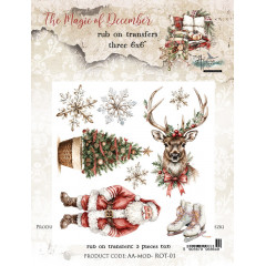Набор натирок Alchemy of Art THE MAGIC OF DECEMBER 3 листа 15х15см