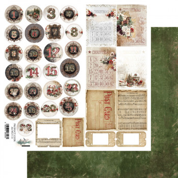 Лист с элементами для вырезания Alchemy of Art WONDERFUL CHRISTMAS TIME AA-WCT-11 30х30см