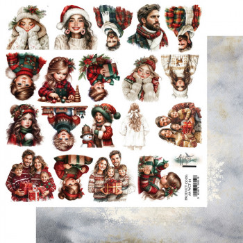 Лист с элементами для вырезания Alchemy of Art WONDERFUL CHRISTMAS TIME AA-WCT-14 30х30см