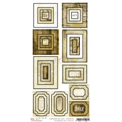 Набор высечек из чипборда Craft O'Clock CARDBOARD DIE CUTS FRAMES 02 15х30см