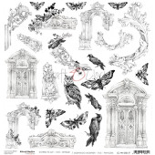 Лист с элементами для вырезания Craft O'Clock ANTIQUE 30х30см