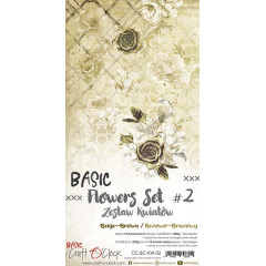 Набор листов для вырезания Craft O'Clock BASIC FLOWERS SET 02 BEIGE-BROWN 15х30см (6 листов)