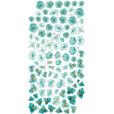 Набор листов для вырезания Craft O'Clock BASIC FLOWERS SET 03 TURQUOISE 15х30см (6 листов)