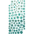 Набор листов для вырезания Craft O'Clock BASIC FLOWERS SET 03 TURQUOISE 15х30см (6 листов)