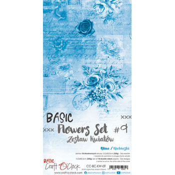 Набор листов для вырезания Craft O'Clock BASIC FLOWERS SET 09 BLUE 15х30см (6 листов)