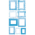 Набор листов для вырезания Craft O'Clock BASIC FLOWERS SET 09 BLUE 15х30см (6 листов)
