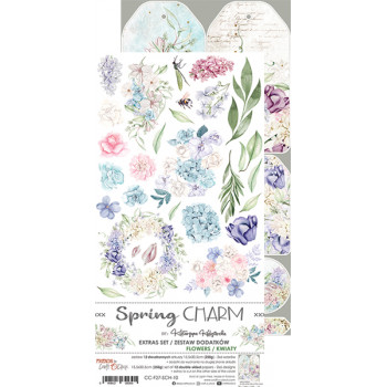 Набор листов для вырезания Craft O'Clock SPRING CHARM Extras Set - Flowers 15х30см (12 листов)