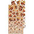 Набор бумаги для скрапбукинга Craft O'Clock AUTUMNARIA Extras Set FLOWERS AND MORE 15х30см (9 листов)