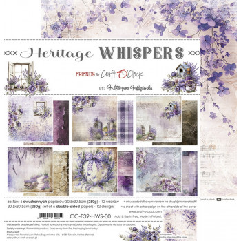 Набор бумаги для скрапбукинга Craft O'Clock HERITAGE WHISPERS 30х30см (6 листов)