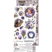 Набор бумаги для скрапбукинга Craft O'Clock HERITAGE WHISPERS Extras Set FLOWERS AND MORE 15х30см (9 листов)