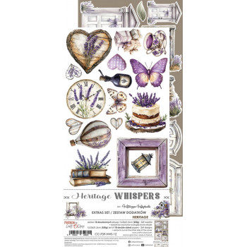 Набор бумаги для скрапбукинга Craft O'Clock HERITAGE WHISPERS Extras Set HERITAGE 15х30см (9 листов)