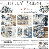 Набор бумаги для скрапбукинга Craft O'Clock JOLLY SEASON 20х20см (12 листов)