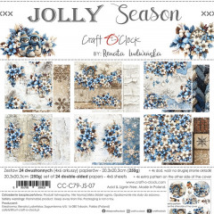 Набор бумаги для скрапбукинга Craft O'Clock JOLLY SEASON 20х20см (12 листов)