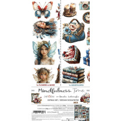Набор бумаги для скрапбукинга Craft O'Clock MINDFULNESS TIME Extras Set MIX 15х30см (18 листов)