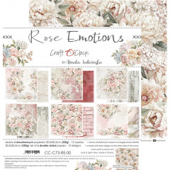 Набор бумаги для скрапбукинга Craft O'Clock ROSE EMOTIONS 30х30см (6 листов)