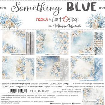 Набор бумаги для скрапбукинга Craft O'Clock SOMETHING BLUE 20х20см (12 листов)