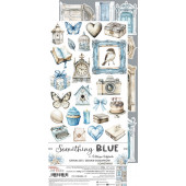 Набор бумаги для скрапбукинга Craft O'Clock SOMETHING BLUE Extras Set SOMETHING 15х30см (9 листов)