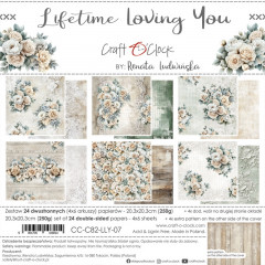 Набор бумаги для скрапбукинга Craft O'Clock LIFETIME LOVING YOU 20х20см (12 листов)
