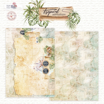 Лист бумаги для скрапбукинга Dreamlight Studio ЛИСТ 5 коллекция Tropical adventure A4