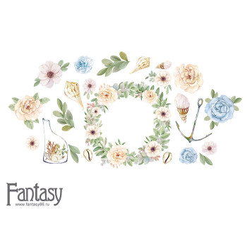Набор высечек на картоне Fantasy ТЕПЛОЕ МОРЕ - 51 23шт