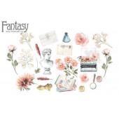Набор тканевых высечек на пивном картоне Fantasy ВДАЛИ ОТ СУЕТЫ - 19 Письма 22шт