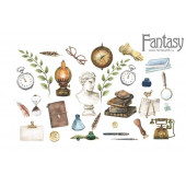 Набор тканевых высечек на пивном картоне Fantasy ВДАЛИ ОТ СУЕТЫ - 20 28шт