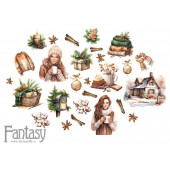 Набор тканевых высечек на картоне Fantasy ЗИМА - 13