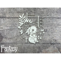 Чипборд Fantasy МАМИНО СЧАСТЬЕ (ЗАЙКА В РАМКЕ) 9,8х8,3см
