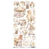 Лист для вырезания Fantasy МАМИНО СЧАСТЬЕ - 6 230г/м2 13х27см