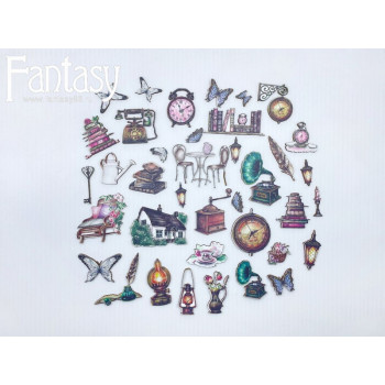 Набор высечек на картоне Fantasy ВДАЛИ ОТ СУЕТЫ - 2 38шт