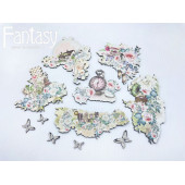 Набор тканевых высечек на картоне Fantasy ВДАЛИ ОТ СУЕТЫ - 6 11шт