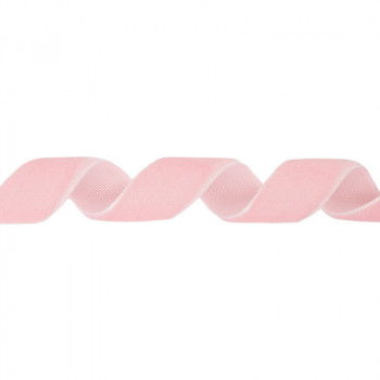 Тесьма декоративная бархатная BLITZ 12мм цвет светло-розовый (на отрез)