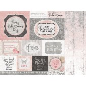 Лист бумаги для скрапбукинга Kaisercraft VALENTINES коллекция P.S. I Love You 30х30см
