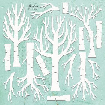Набор чипборда Mintay Papers MINTAY CHIPPIES TREES 14 элементов
