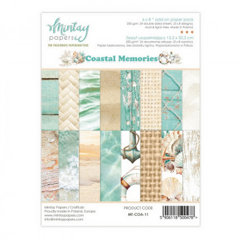 Набор бумаги для скрапбукинга Mintay Papers COASTAL MEMORIES ADD-ON 15х20см (8 листов)
