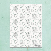 Трафарет Mintay Papers MINTAY KREATIVA STENCIL HEARTS AND ROSES 15х20см