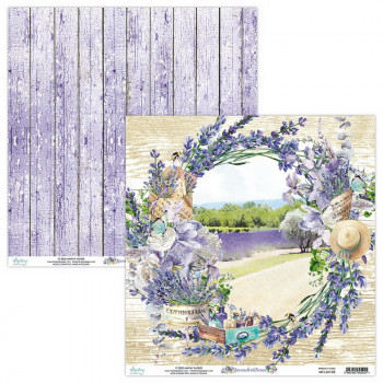 Лист бумаги для скрапбукинга Mintay Papers ЛИСТ 2 коллекция Lavender Farm 30х30см