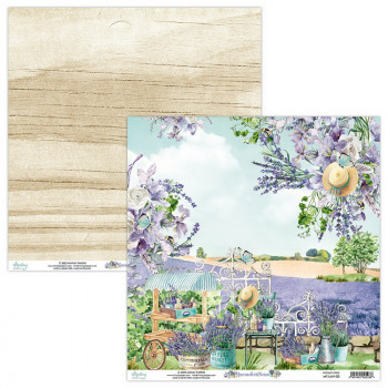 Лист бумаги для скрапбукинга Mintay Papers ЛИСТ 3 коллекция Lavender Farm 30х30см