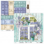 Лист бумаги для скрапбукинга Mintay Papers ЛИСТ 4 коллекция Lavender Farm 30х30см