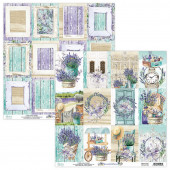 Лист бумаги для скрапбукинга Mintay Papers ЛИСТ 6 коллекция Lavender Farm 30х30см