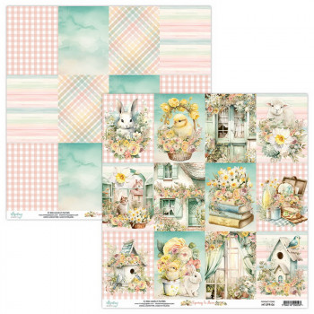 Лист бумаги для скрапбукинга Mintay Papers ЛИСТ 6 коллекция Spring Is Here 30х30см