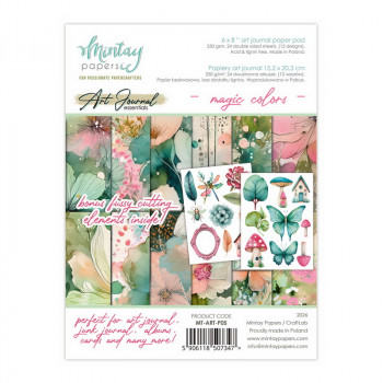 Набор бумаги для скрапбукинга Mintay Papers ART JOURNAL MAGIC COLORS 15х20см (24 листа)