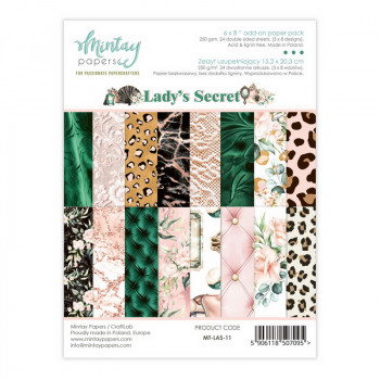 Набор бумаги для скрапбукинга Mintay Papers LADY'S SECRET ADD-ON 15х20см (24 листа)